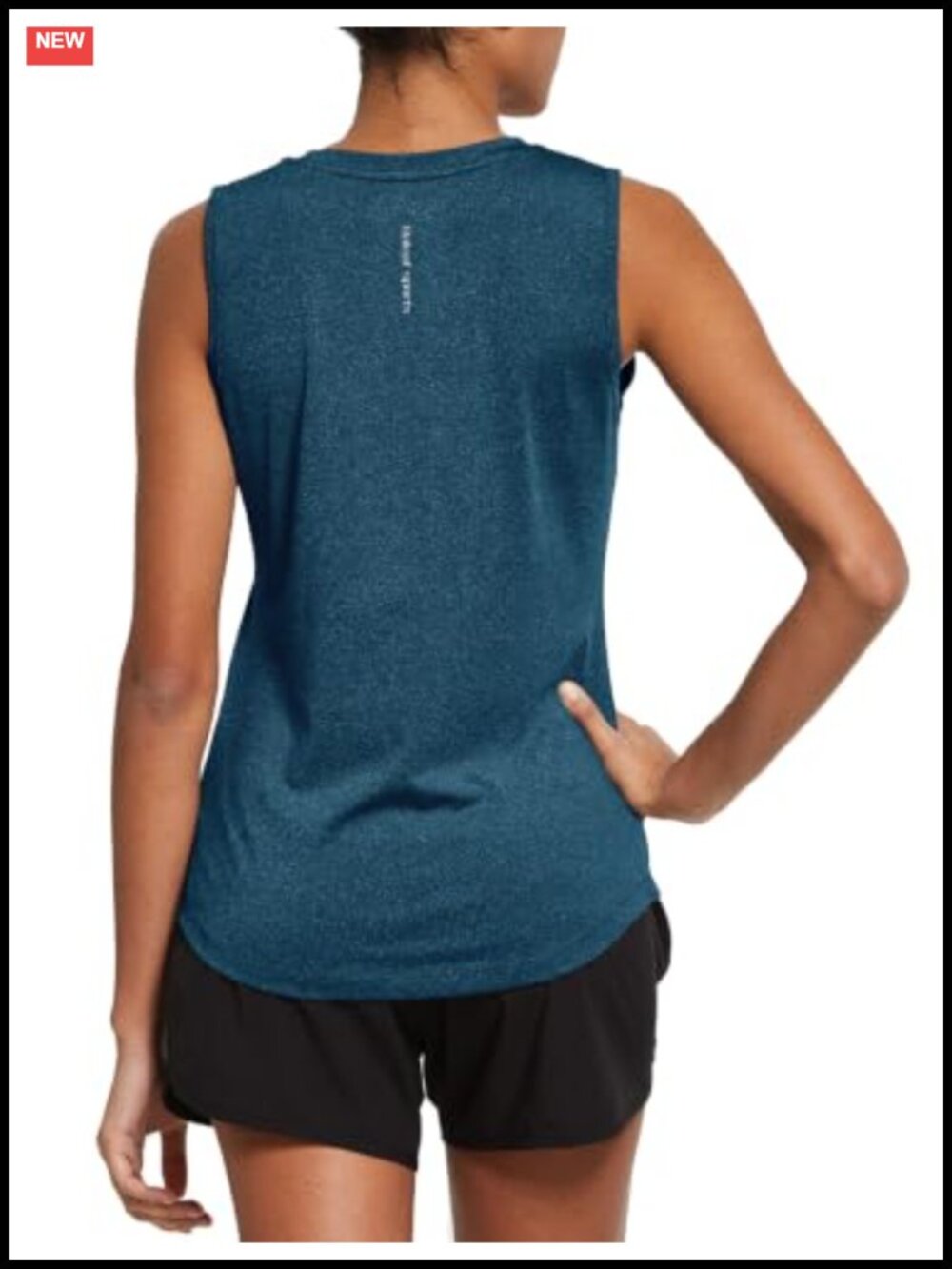 Women's Athletic Tank Top Sleeveless Running Gym Yoga T-Shirt 4-Way Stretch
